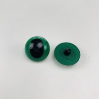 Očko zelené 20mm, našívacie - pár